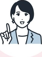 人差し指を立てて話す女性のイラスト