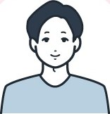 やわらかく微笑む男性のイラスト
