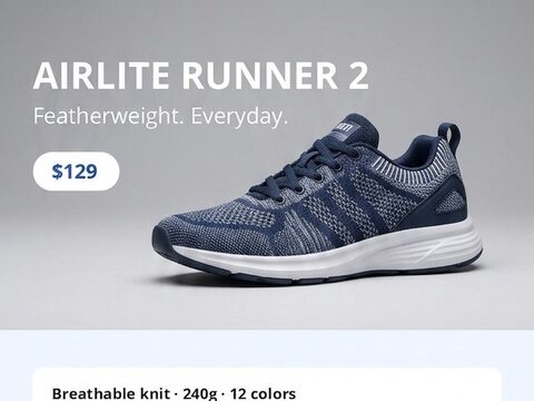 AIRLITE 러닝화 변환 미리보기